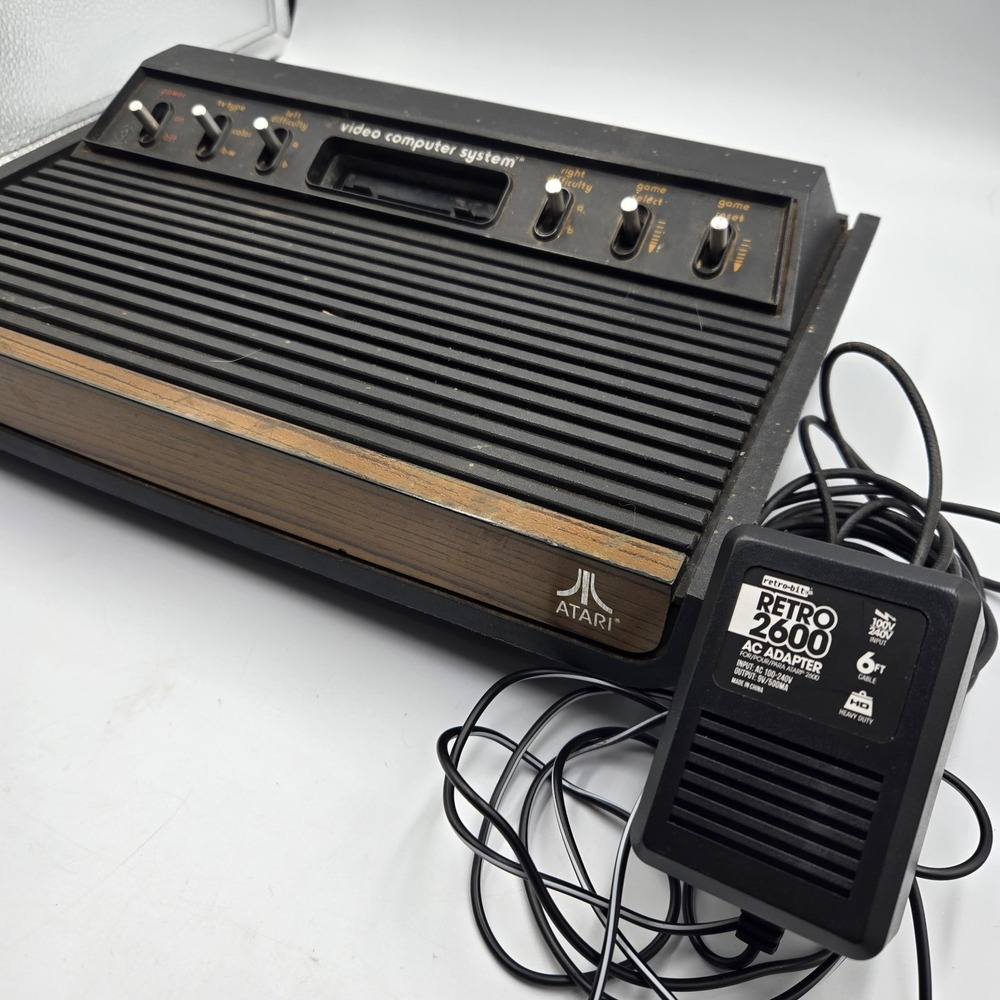 Atari CX2600 Console Heavy Sixer Sunnyvale RARE W/ Aftermarket Power Tested On - Picture 2 of 10